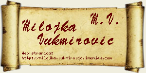 Milojka Vukmirović vizit kartica
